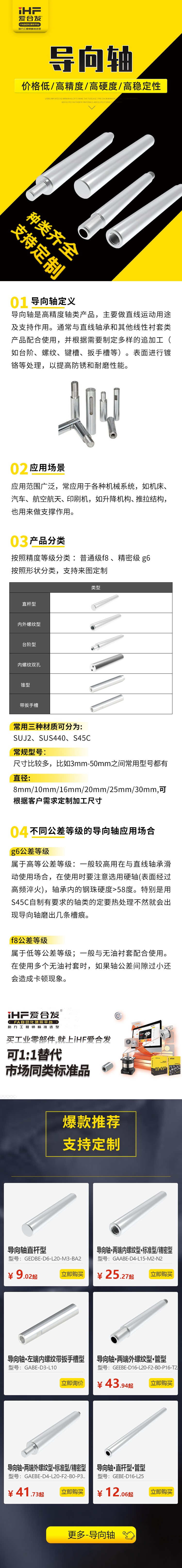 带你30秒了解导向轴，支持定制！